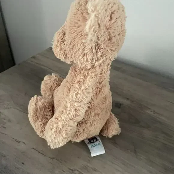Jellycat Bashful Teddy Bear Plush Stuffed Animal 12" Brown Plastic Beads in Butt - Picture 3 of 11